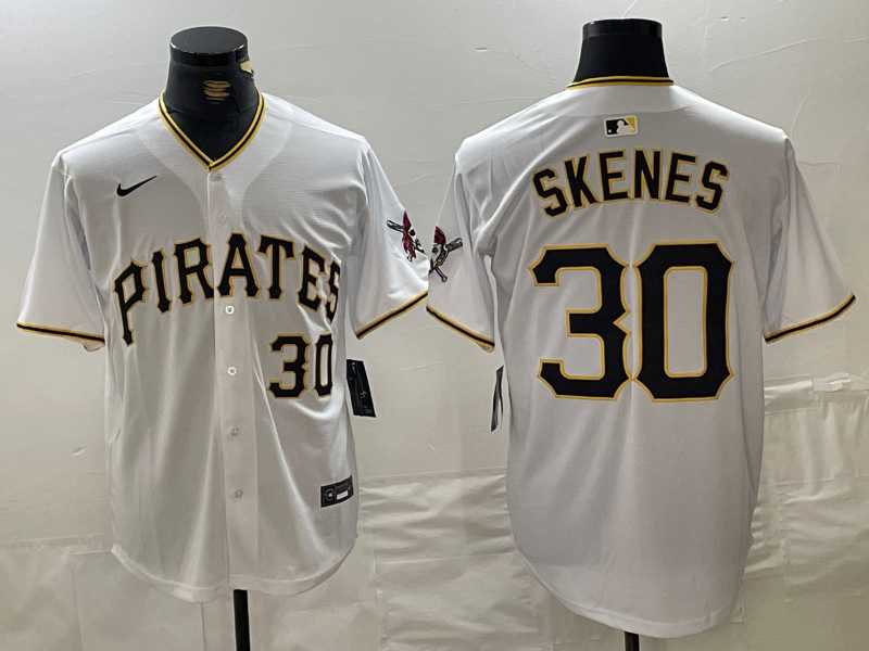 Mens Pittsburgh Pirates #30 Paul Skenes Nike White Home Limited Player Jersey->pittsburgh pirates->MLB Jersey